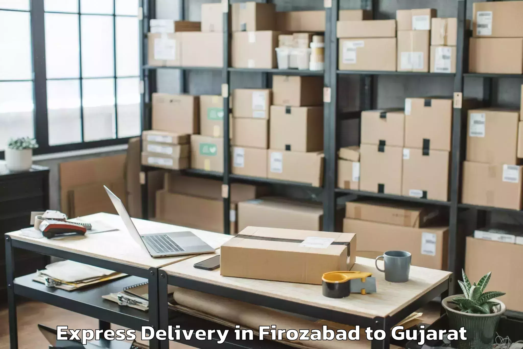 Top Firozabad to Valia Express Delivery Available